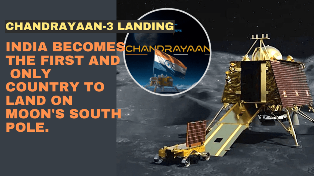 Chandrayaan-3 Landing: India becomes the first and only country to land on Moon's South Pole.